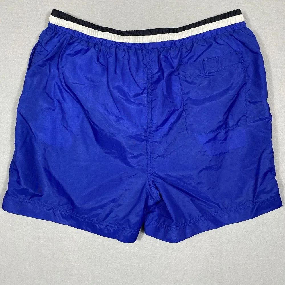 Vintage GIVENCHY Activewear Swim Trunks Men's L Blue Designer Resort Vacation